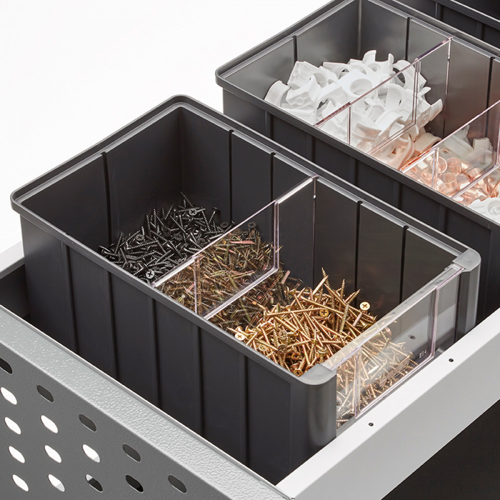 Shelf Storage Linbins with Front Viewing Window for Rhino MR4 - 3 Pack