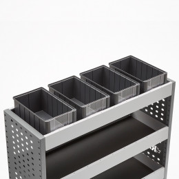 Shelf Storage Linbins with Front Viewing Window for Rhino MR4 - 4 Pack