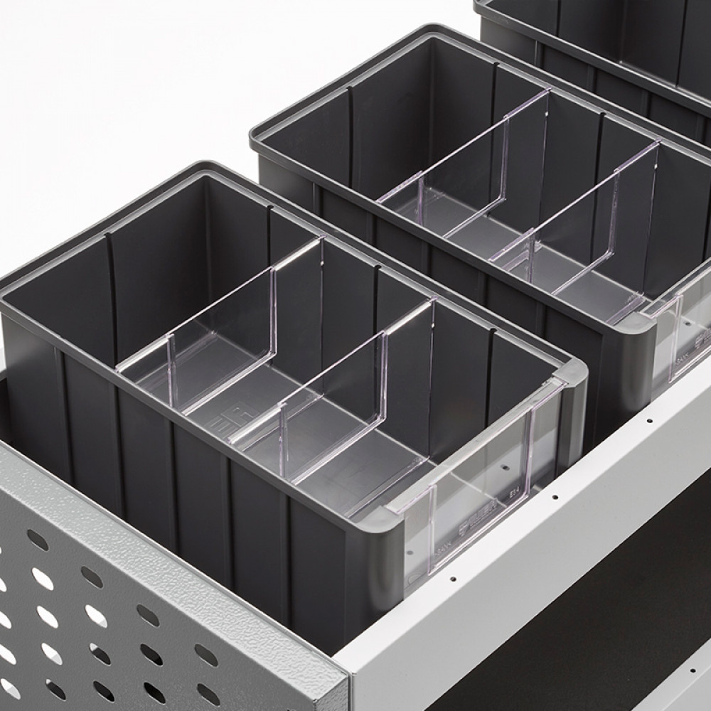 Shelf Storage Linbins with Front Viewing Window for Rhino MR4 - 4 Pack