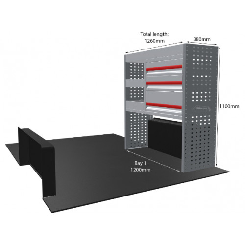 NEW MR4 Modular Racking - Drawer & Shelf - MR341-DS