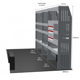 NEW MR4 Modular Racking - Drawer & Shelf - MR359-DS